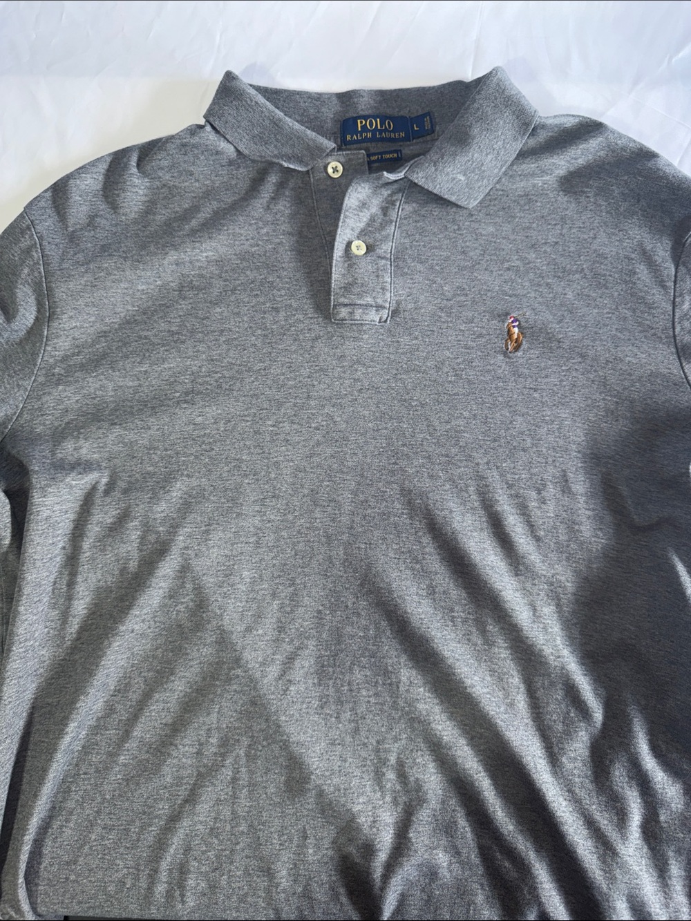 Polo by Ralph Lauren Gray Short-Sleeve Polo with Embroidered Pony
